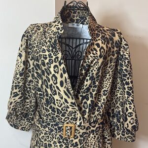 Saint Genies Leopard 🐆 3/4 Sleeves Lightweight Overcoat or CoatDress